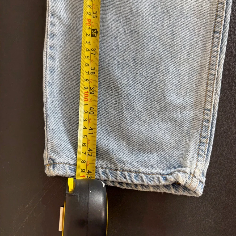 VTG 90s Levis 550 Relaxed Fit Tapered Leg Jeans Mens 42x32 Light Wash Orange Tab